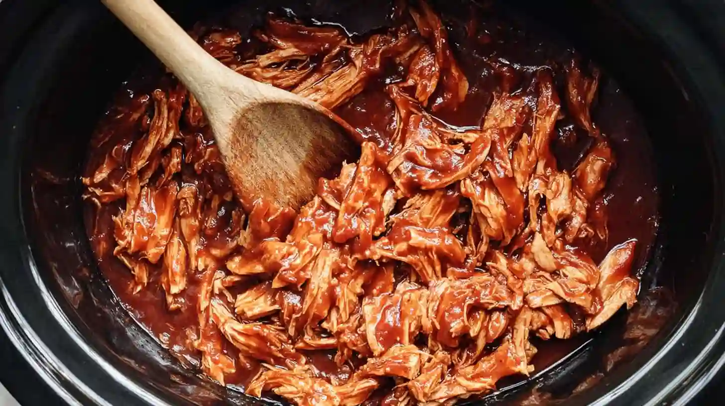 Easy Crockpot BBQ Pulled Chicken Recipe