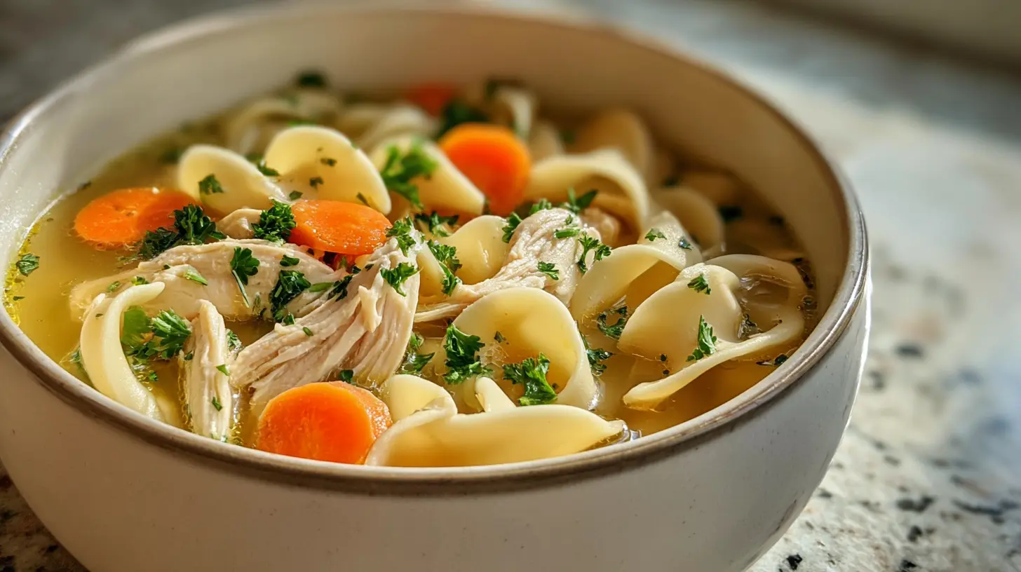 Classic Ginger Garlic Chicken Noodle Soup Recipe