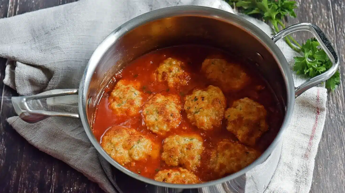 Hearty Tomato Soup with Cheesy Cheddar Bay Dumplings